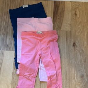 Lot of 3- pearls and piggy tails half leggings , Size 6